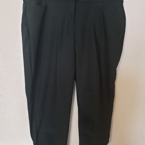 Lace hem dress pants